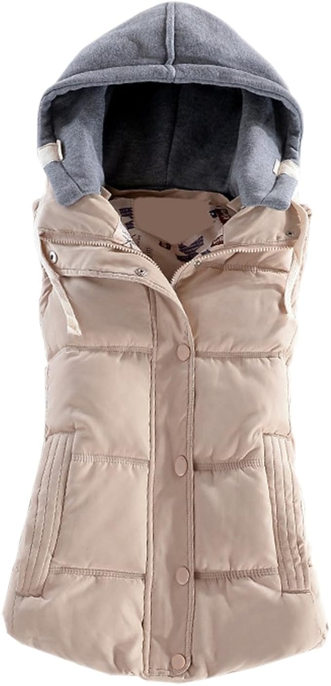 CMTOP Steppweste Damen Herbst - Leichte Fleeceweste Winddicht Mit Knopfleiste