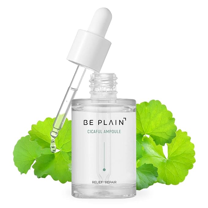 Amazon Com Be Plain Cicaful Ampoule 30ml 1 01 Fl Oz Centella Asiatica Acne Spot Treatment Cica Serum For Face With Hyaluronic Acid Beauty