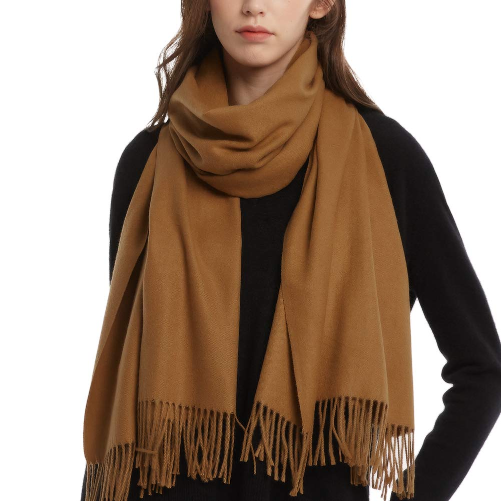 FURTALK Womens Scarf Ladies Pashmina Shawls and Wraps Large Soft Warm Blanket for Gifts Winter, Brown