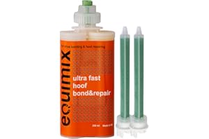 Equimix Polyurethane Ultra Fast Hoof Bond & Repair 200ml Cartridge & Two Application Tips
