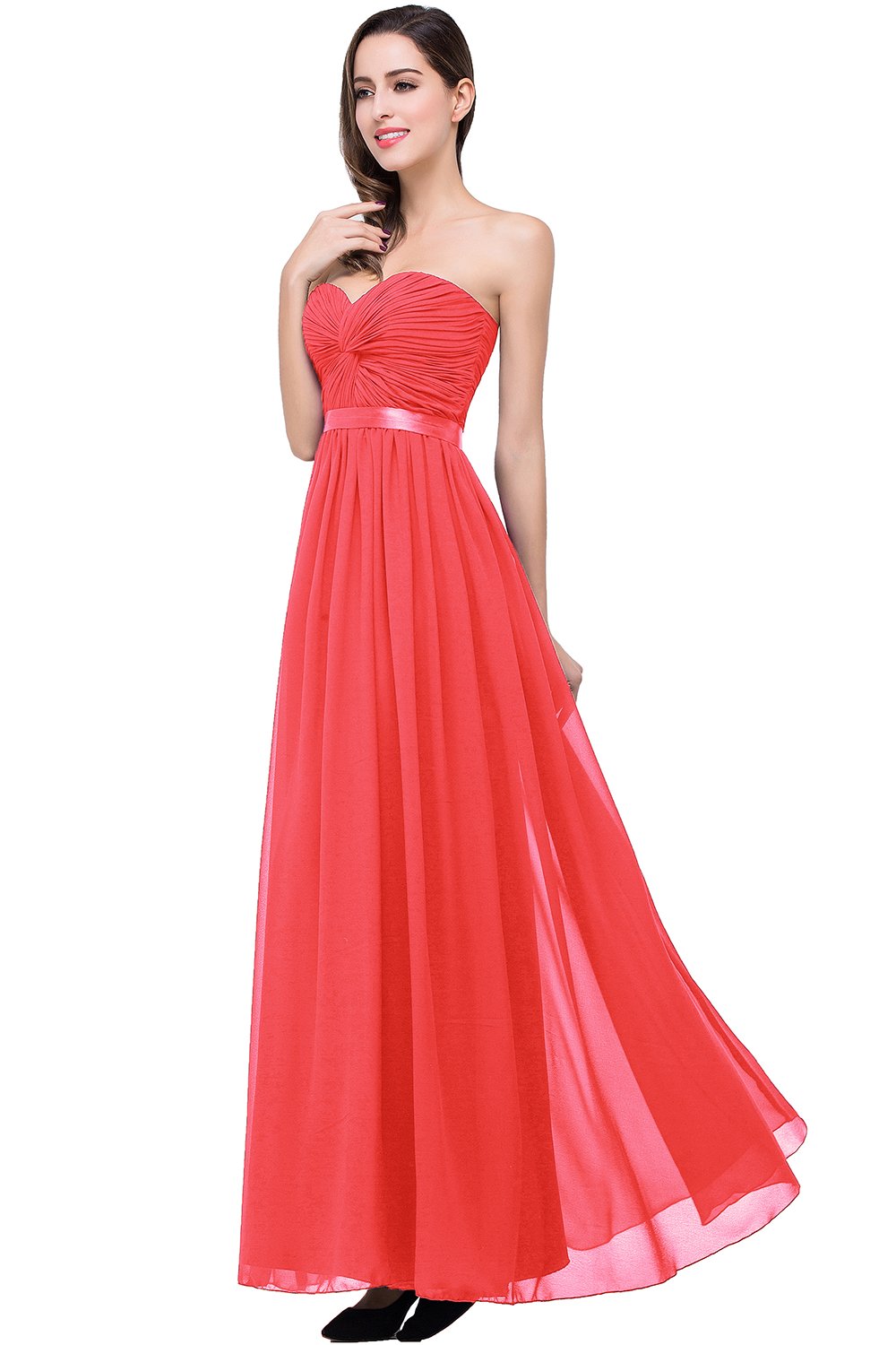Sweetheart Chiffon Party Prom Bridesmaid Dress Long Evening Gown