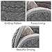 Winter Knit Ear Warmers for Women Foldable Unisex, Gray,One size