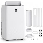 Garvee 14000 BTU Portable Air Conditioners, Cools Up to 750 Sq. Ft, 4-in-1 Portable AC Unit for Rooms with Remote Control, Quiet Operation, 24H Timer, Window Installation Kit for Home Office