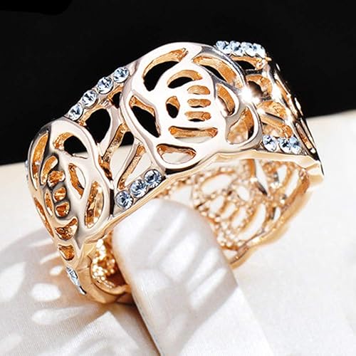 Amazon Acefeel エスフィール 薔薇透かし彫りリングピンクゴールド K18レーディス指輪ローズ透かし 華美 上品 ファッション女性用 最高級 パーティー プレゼント10号 リング 通販