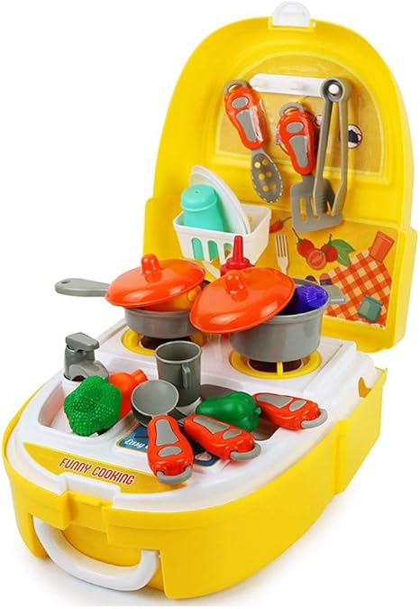 Amazon Co Jp シミュレーションキッチンスクールバッグプレイハウスおもちゃおもちゃキッチン教育玩具ホリデーギフトシミュレーション キッチンおもちゃスクールバッグ おもちゃ