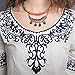 Women's T-Shirt,Bell Sleeve Embroidered Peasant Tops Cotton Tees Blouse