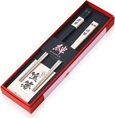 Amazon Layana 夫婦箸 桜 Sus316 ステンレス箸 四角形状 結婚祝い 還暦祝い 古希祝い ギフト プレゼント 食洗機対応 乾燥機ok 18 10 高級感 台湾製 お箸セット 赤箱入 23 21cm 2膳入り ブラック ホワイト 丈夫 黑 白 サクラ 箸 オンライン通販