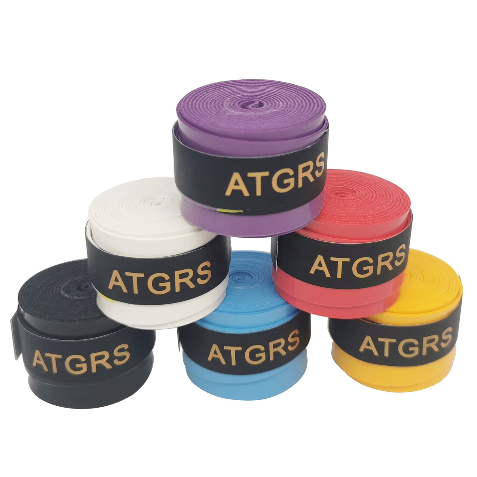 Tennis Racket Grip-Tacky Tennis Overgrips Tape Absorb Moisture Badminton Handle Tape Frosted Anti-Slip Overgrip for Tennis Racquet Badminton Racquet Pickleball 6 pack (Multicolor 6pcs)