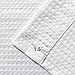 Lazzzy White Cafe 36 Inch Waffle Textured Tier Curtains for Bathroom Half Window and Living Room Bedroom Light Filtering Drapes Rod Pocket 2 Panels