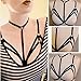 VESNIBA Sexy Women Ladies Hollow Strappy Bra Cage Crop Top Bustier Tops