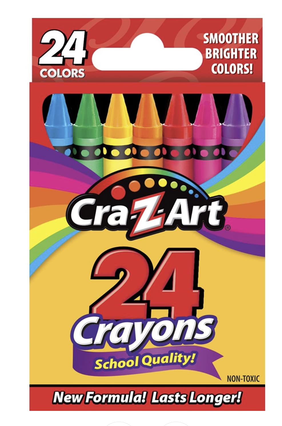 Cra-Z-Art 24ct Crayons Pack, Perfect Back to School Essential, Art Supplies for Coloring Fun, Ages 3 and Up