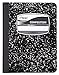 Mead Composition Notebook, 3 Subject, Black Marble, 9.75 x 7.5 Inches (09946)
