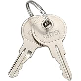 Congparts CH751 751CH Key Compatible with RV Campers, T-Handles, Side Boxes, Storage Lockers, Boats, Display Cases, Storage Cabinets, Tool Boxes Rep CH751 Key, 2 Pack