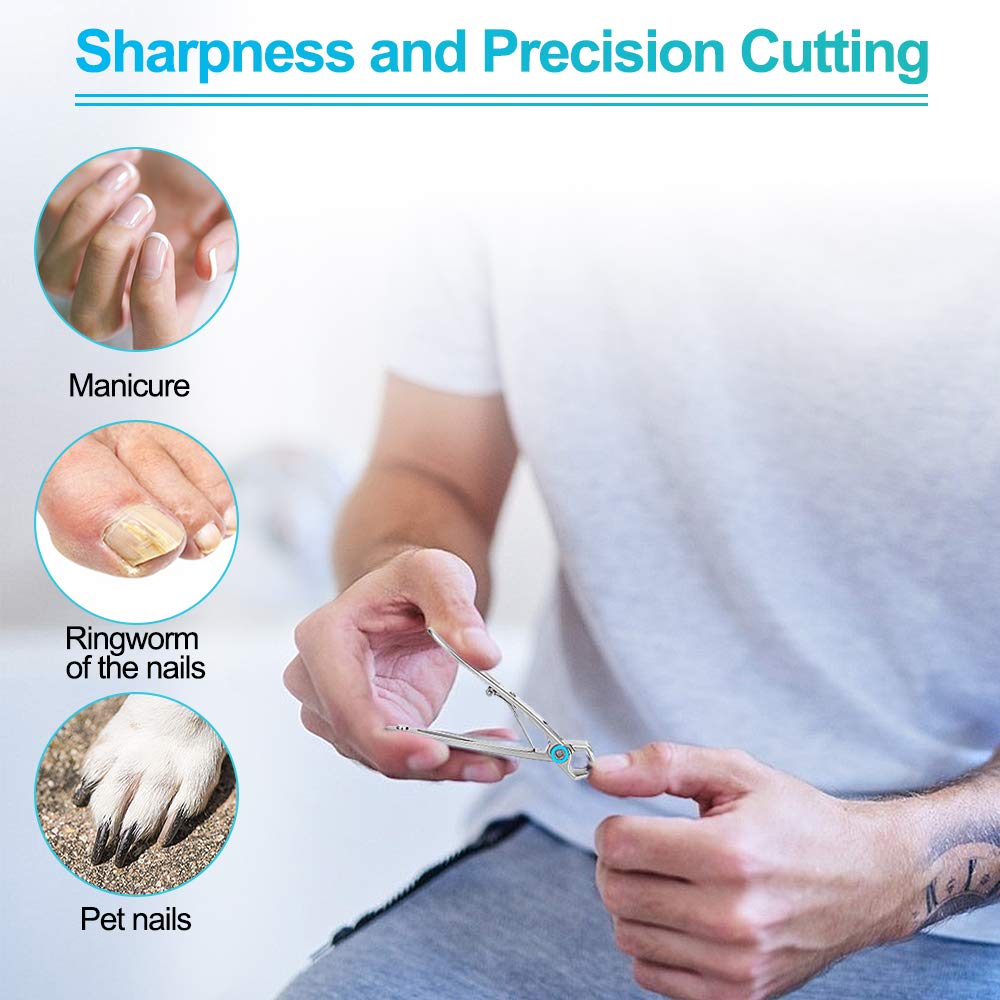 Thick Toenail Clipper – Vepkuso Wide Jaw Opening Oversized Stainless Steel Toenail Cutter with Nail File For Thick Nail, Extra Large Fingernail Toenail Trimmer for Men&Women : Beauty