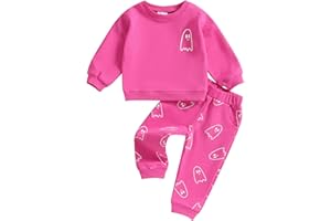 YINGISFITM Fall Baby Girl Clothes Pumpkin Long Sleeve Crewneck Sweatshirt Top Pants With Pocket Baby Girl Halloween Outfit