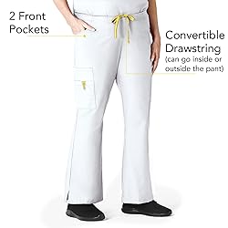 WonderWink Womens Flare Leg Cargo Medical Scrubs