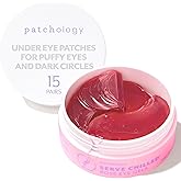 Patchology Serve Chilled Rosé Eye Gels - Eye Patches for Puffy eyes & Dark Circles, Gel Eye Patches, Under Eye Mask w/Hyaluronic Acid, Eye Treatment Products & Mini Beauty Products (15 Pairs/Jar)