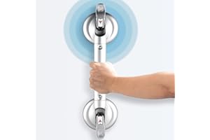 DAREN MEDICAL 𝗨𝗽𝗴𝗿𝗮𝗱𝗲𝗱 Suction Cup Grab Bars for Bathtubs and Bathroom, Tool Free Shower Handle, Grab Handle for Elde