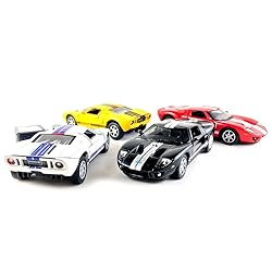 Set of 4: 5" 2006 Ford GT Sport Car 1:36 Scale