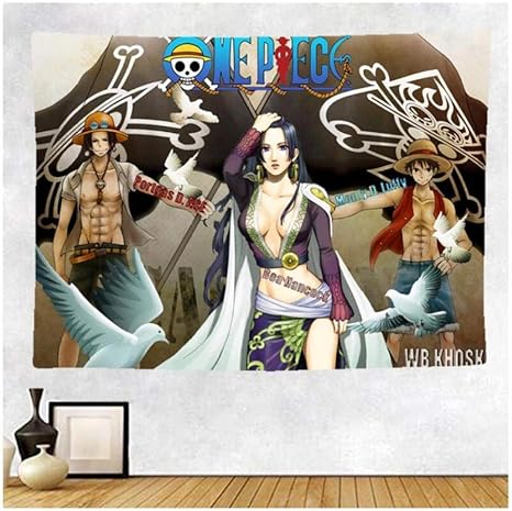 Amazon Co Jp タペストリーワンピースタペストリーウォールマウントアニメタペストリーウォールマウントアートウォールタペストリーベッドルームリビングルーム寮家の装飾 A 150x130cm ホーム キッチン