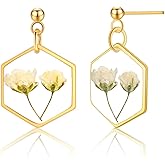 Handmade Pressed Flower Earrings for Women