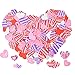 Elcoho 600 Pieces Heart Shaped Foam Stickers Self Adhesive Valentine's Day Love Decorative Sticker for Valentine's Day, Wedding or DIY Crafts, Assorted Size and Color