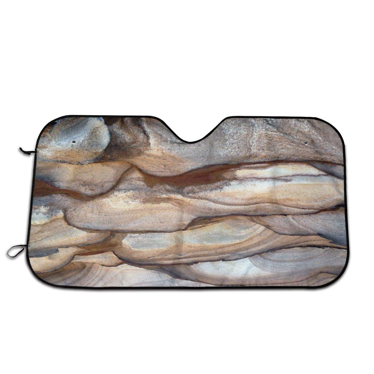 CHILL·TEK Car Front Windshield Sun Shade, Rock Textures Car Window Shade Keep Vehicle Cool Protect Your Car from Sun Heat & Glare Best UV Ray Visor Protector