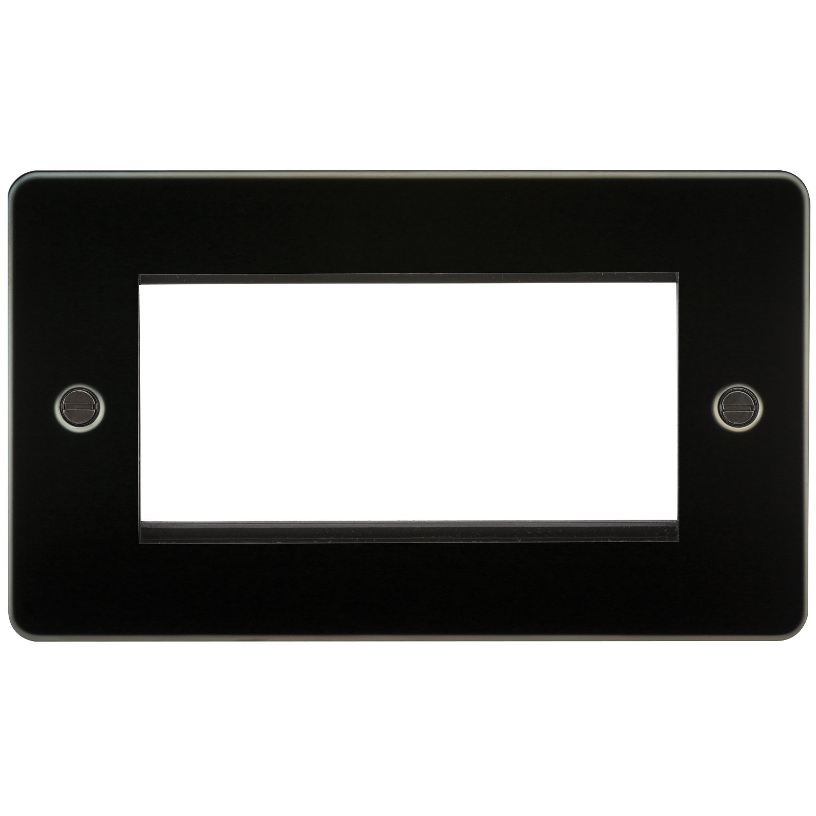 Flat Plate 4G Modular faceplate - Gunmetal