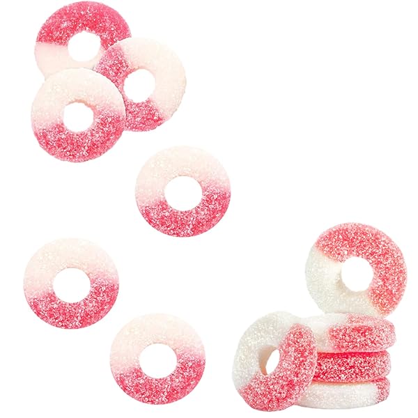 FRUIDLES WATERMELON GUMMI RINGS CANDY, ASSORTED FRUIT FLAVORS GUMMIES, ALLERGY FRIENDLY, NON-GMO, NO ARTIFICIAL SWEETENERS GUMMY (1 POUND)