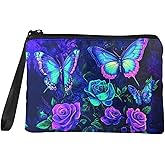 GIFTPUZZ Cute Coin Purse for Women Microfiber Fleece Portable Wristlet Pouch Change Zip