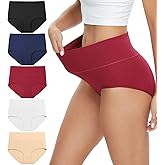 Altheanray Womens Underwear Cotton Briefs - High Waist Tummy Control Panties for Women Postpartum Underwear Soft