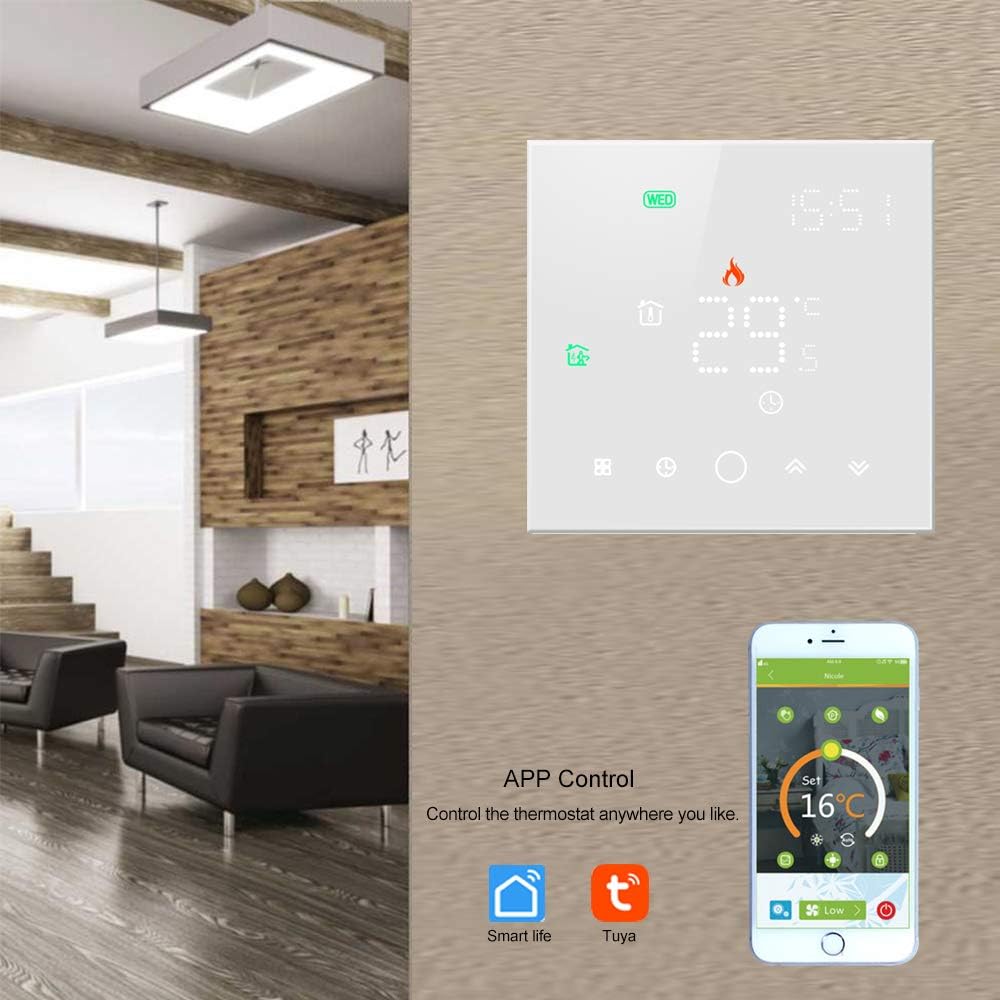 Compatibile Alexa Termostato WiFi Per Caldaia Gas - Programmable - 2