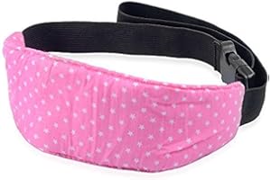 LUCKYIREN Head Support for Stroller Car Seat - Head Band Strap Headrest for Sleeping Traveling for Toddler Kids Children Child Baby Infant- Pink