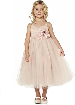 pink tulle flower girl dress