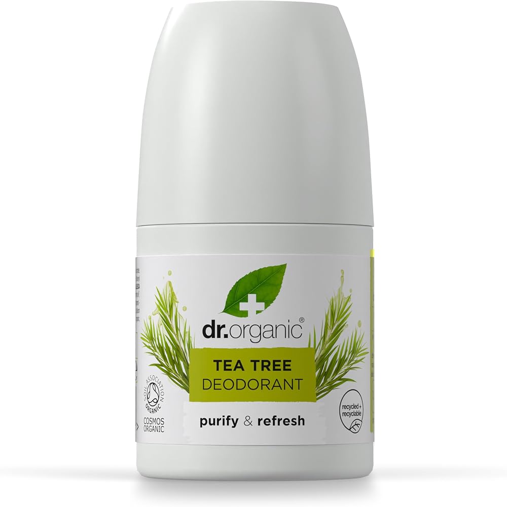Dr Organic Tea Tree Deodorant Aluminium Free 50ml Vegan Cosmos Organic