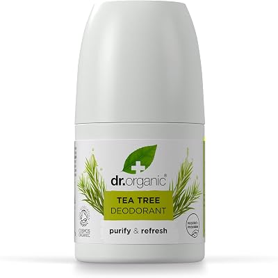 Dr Organic Tea Tree Deodorant Aluminium Free 50ml Vegan Cosmos Organic