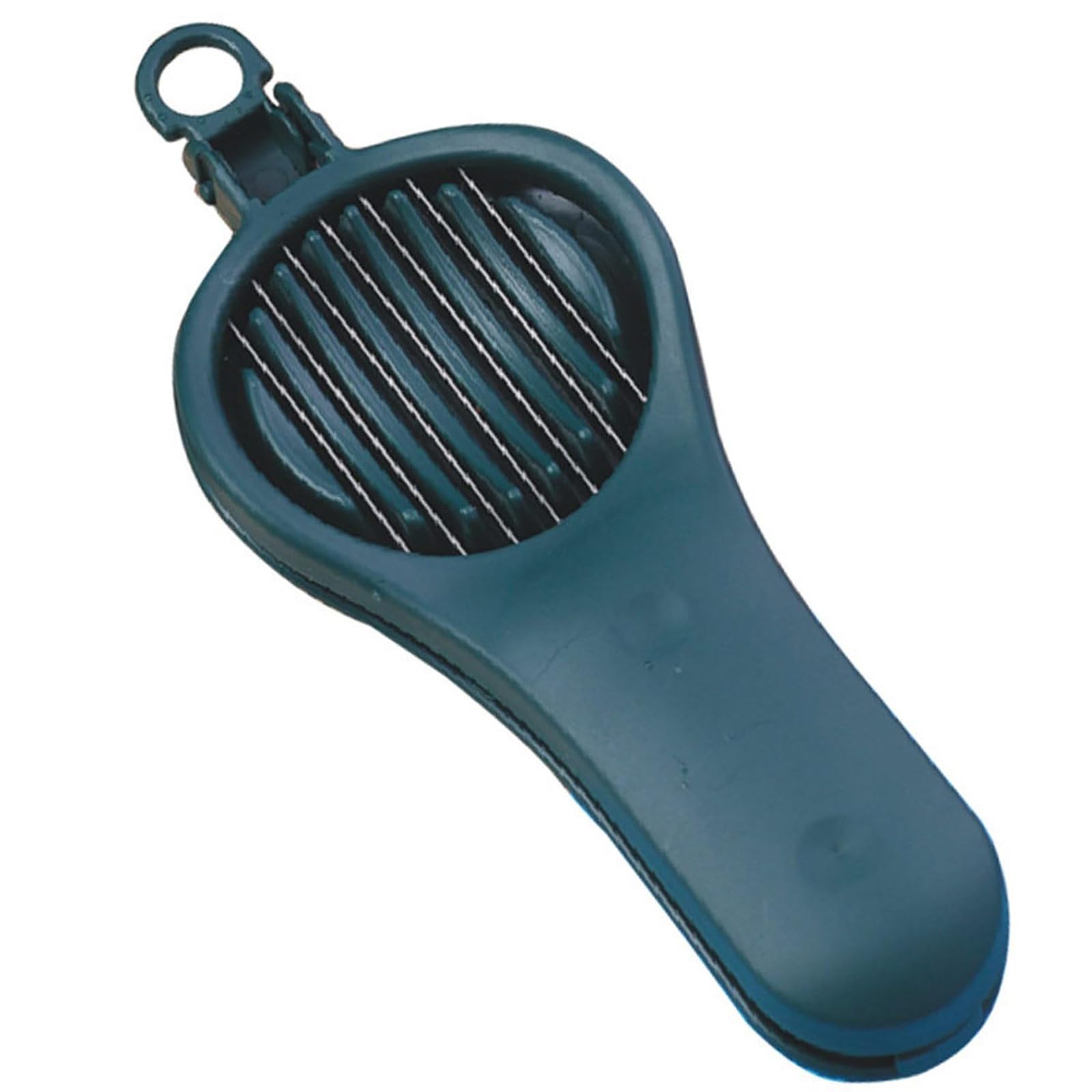 CVNRCLP Multi-Functional Stainless Steel Egg Slicer - 4-in-1 Cutter for Hard Boiled Eggs, Tomatoes, Strawberries, and Cherry Pits - Includes Olive and Date Pitting Tool (Dark Blue)