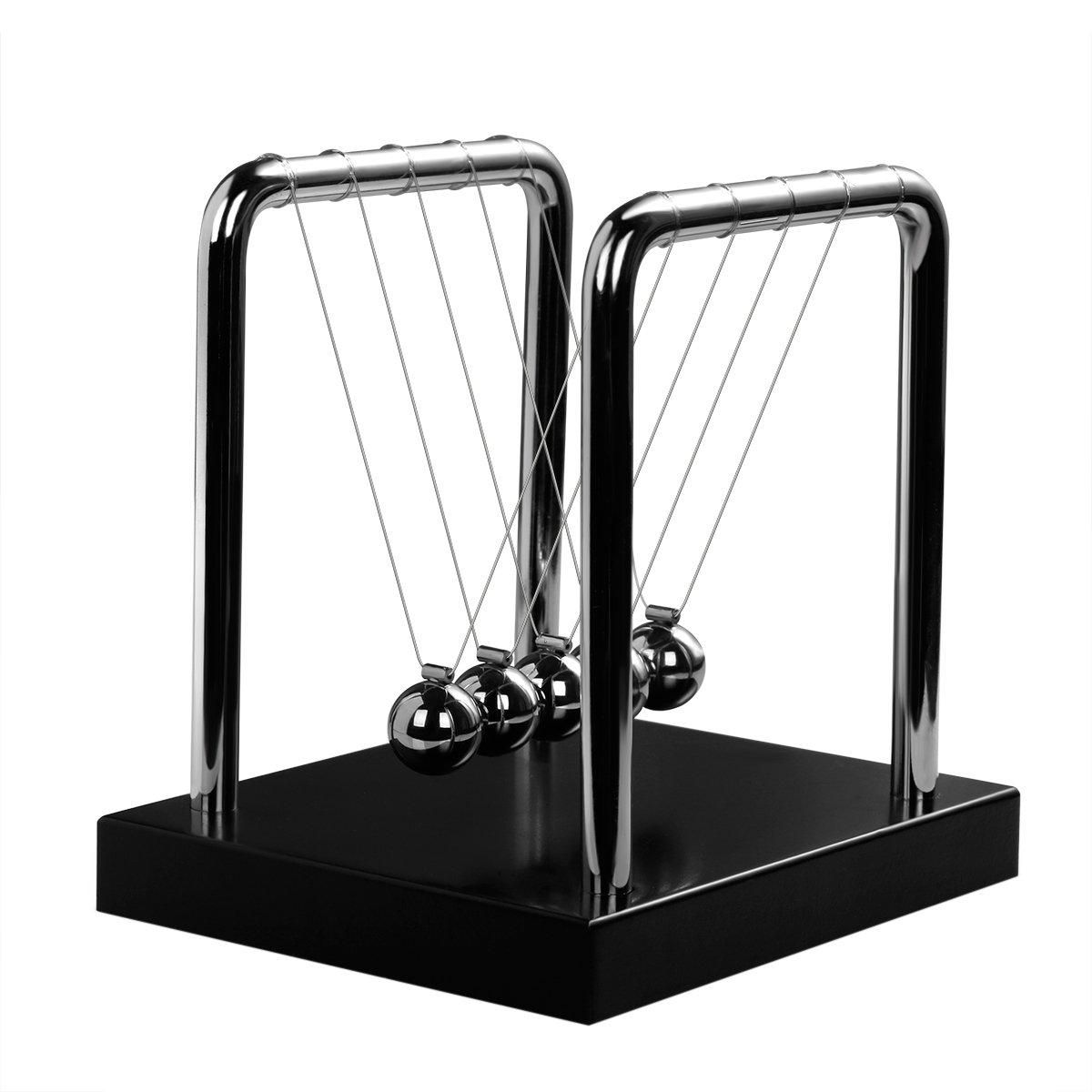 BOJIN Classic Newtons Cradle Balance Balls Science Desk Toy Small