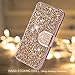 iPhone 10 Case,iPhone X Wallet Case,FLYEE [Kickstand] Bling Rhinestone Flip Case Magnetic Crystal Protective Leather with Card Slot for Apple iPhoneX iPhone10 Rose gold