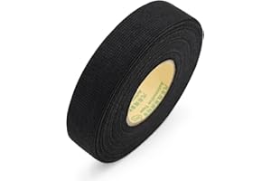 GENNEL 19mm (3/4" x 50ft) Automotive Wiring Harness Cloth Tape, Heat Resistant/Insulation Cable Wire Harness Wrapping Adhesive Fabric Tape, Electrical Tape, Auto Parts Shock Absorption/Noise Reduction