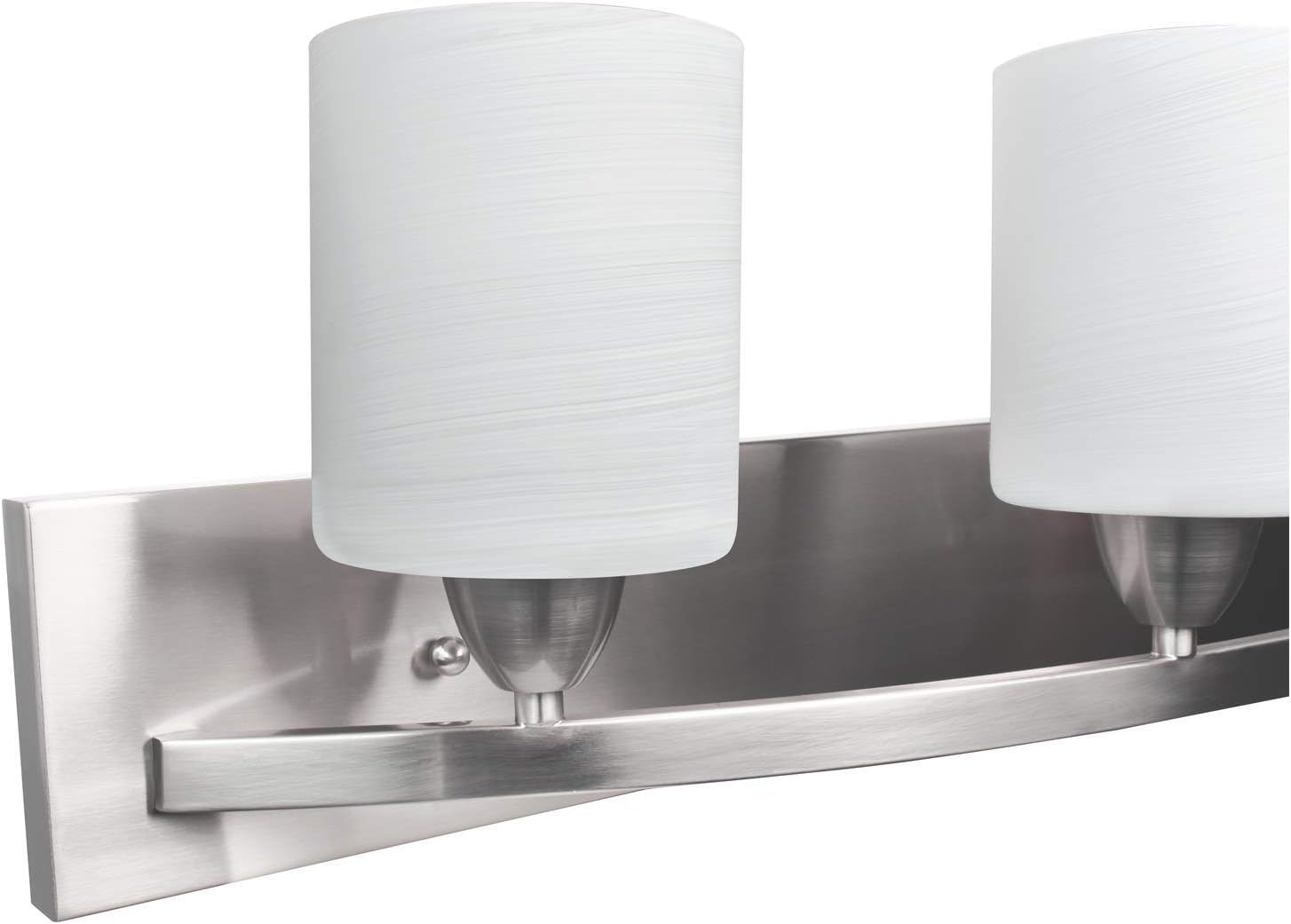 Nuk3y Modern Bathroom Vanity Light Fixture with 4 Light Globe Brushed