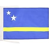 AZ FLAG Curaçao Flag 18'' x 12'' cords - Curaçaoan SMALL flags 30 x 45cm - Banner 18x12 in