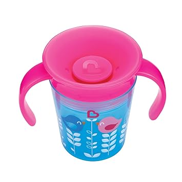 Munchkin Miracle 360? Deko-Trinklernbecher mit Griffen, Blue Bird mit Vogelmotiv, 177 ml