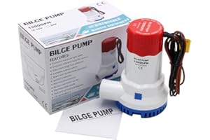 HUIXHAO Marine electric bilge pump DC12V 1500GPH high efficiency and low noise bilge pump, suitable for all kinds of ship type water equipment