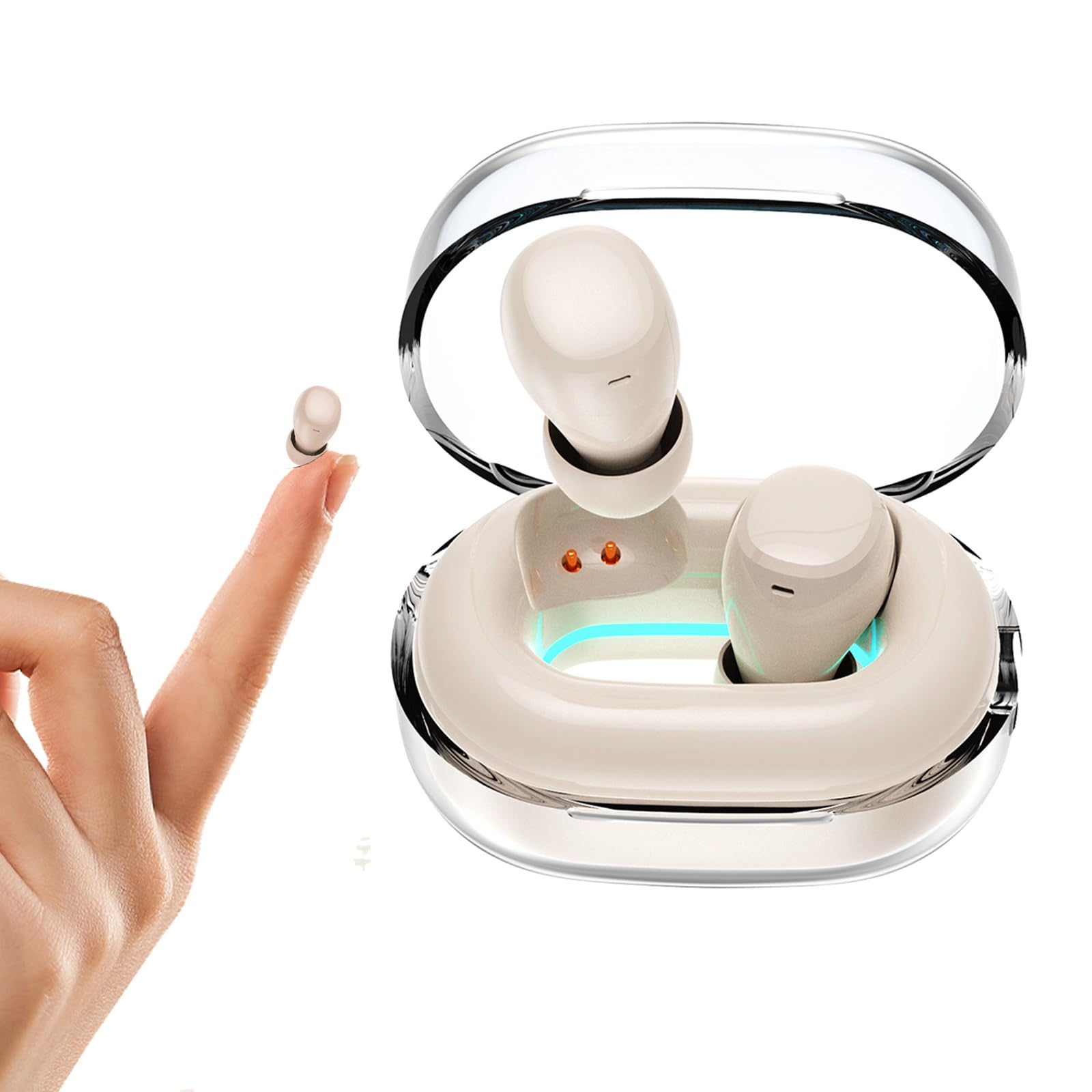 Xmenha Wireless Mini small bluetooth earbuds invisible earphones for Small Ears Canals invisible headphones ear buds Smallest Sleep Micro Discreet Hidden Earbuds Small Ears Mini