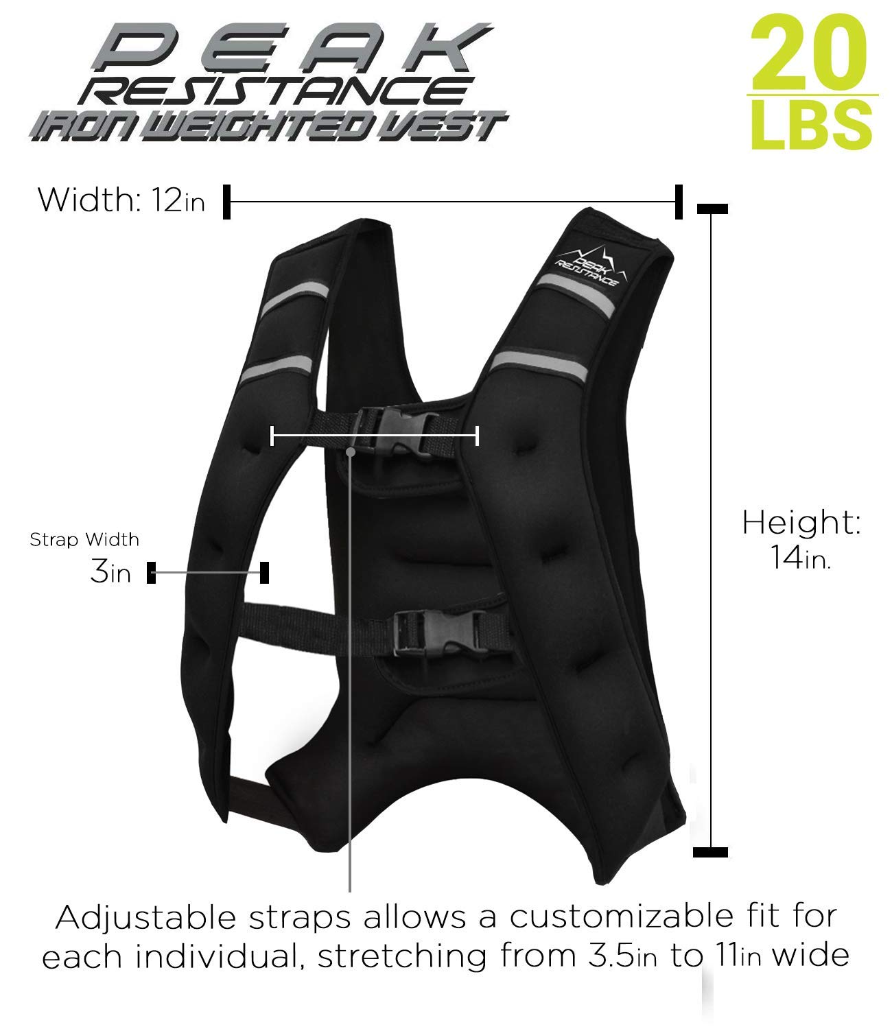 Aduro Sport Weighted Vest Workout Equipment, 4lbs/6lbs/12lbs/20lbs