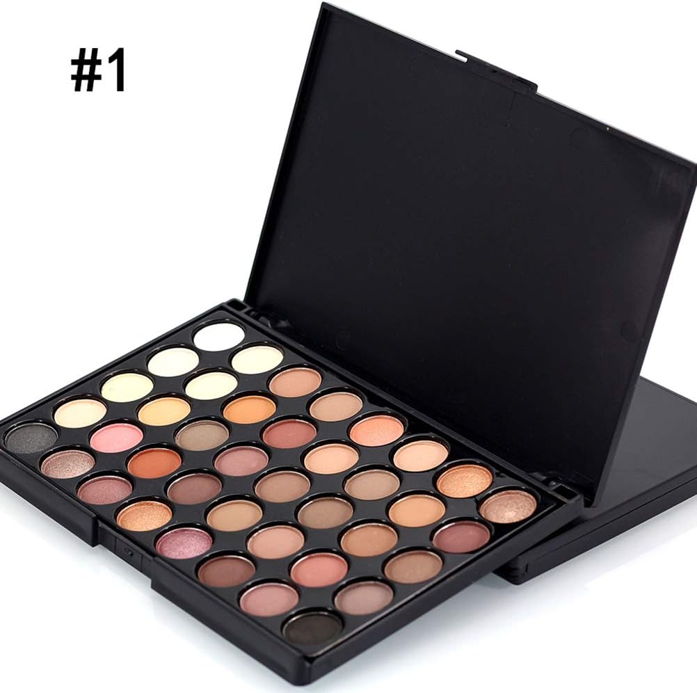 Creamon 40 Colors Eyeshadow Palette, 40 Colors Eyeshadow Palette Cosmetic Eye Shadows Pallet Powder Palette Makeup Tool 01#