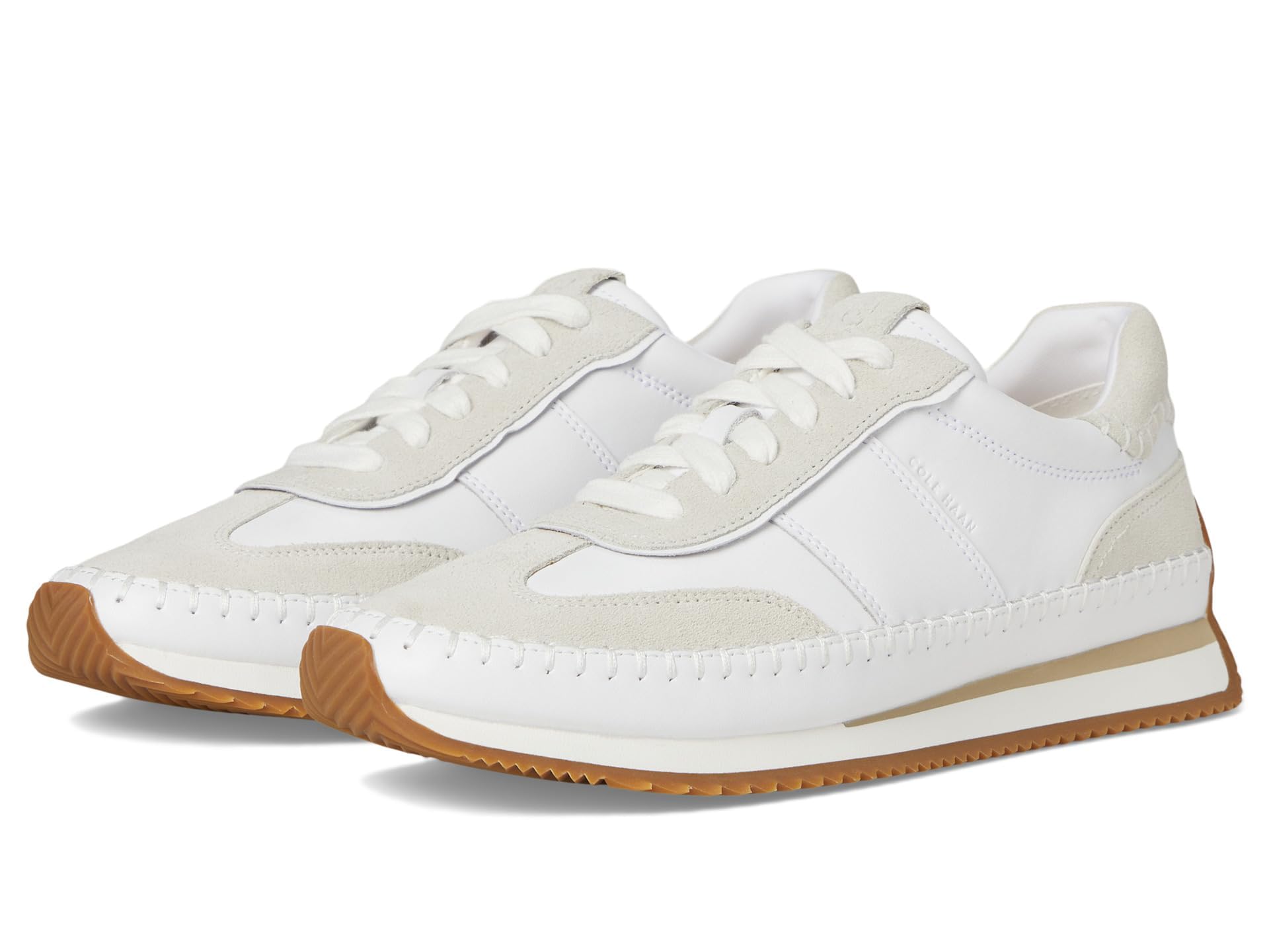 Cole Haan Women’s Grandpro Premier Runners, White/Silver Birchsuede, 6-C US