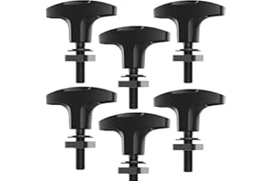 GPCA - Quick-Release Tie Down Anchor/T–Handle M8 25mm with Screw Nuts for Fast Jeep Top Removal Lift, Truck Tie Downs, Jeep Wrangler Accessories for JL, 4xe, JK, YJ and More, Patented, 6 Packs