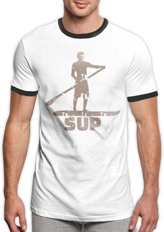 Stand Up Paddling TShirts Men's Short Sleeve Crew Neck